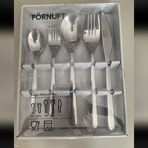 Ikea Fornuft Pattern Flatware New In Box 20 Piece Set Knives Forks Spoons